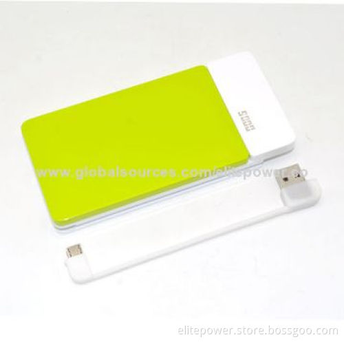 External Power Bank, 10,000 to 15,000mAh High-capacity, Li-polymer Battery